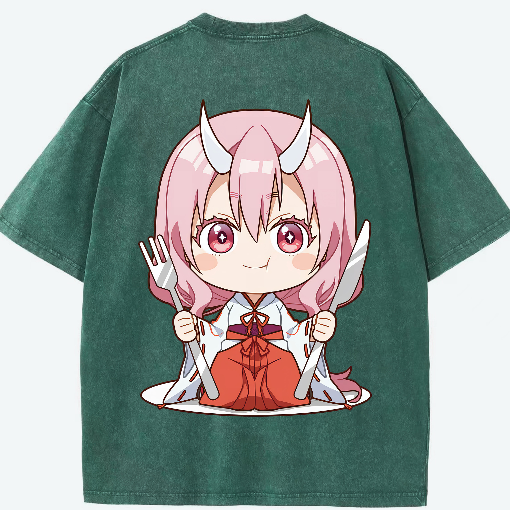 （画像用） 転スラ Regarding Reincarnated to Slime 綿100% ヴィンテージ風 半袖Tシャツ（背面プリント）